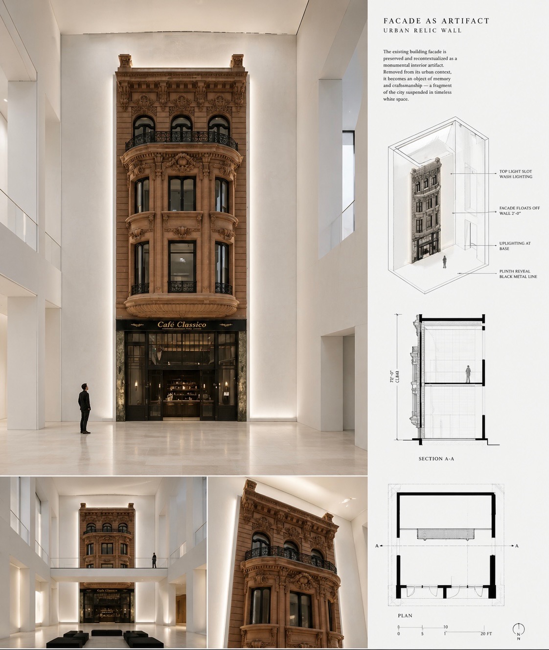 Conceptual rendering showing proposed facade retention